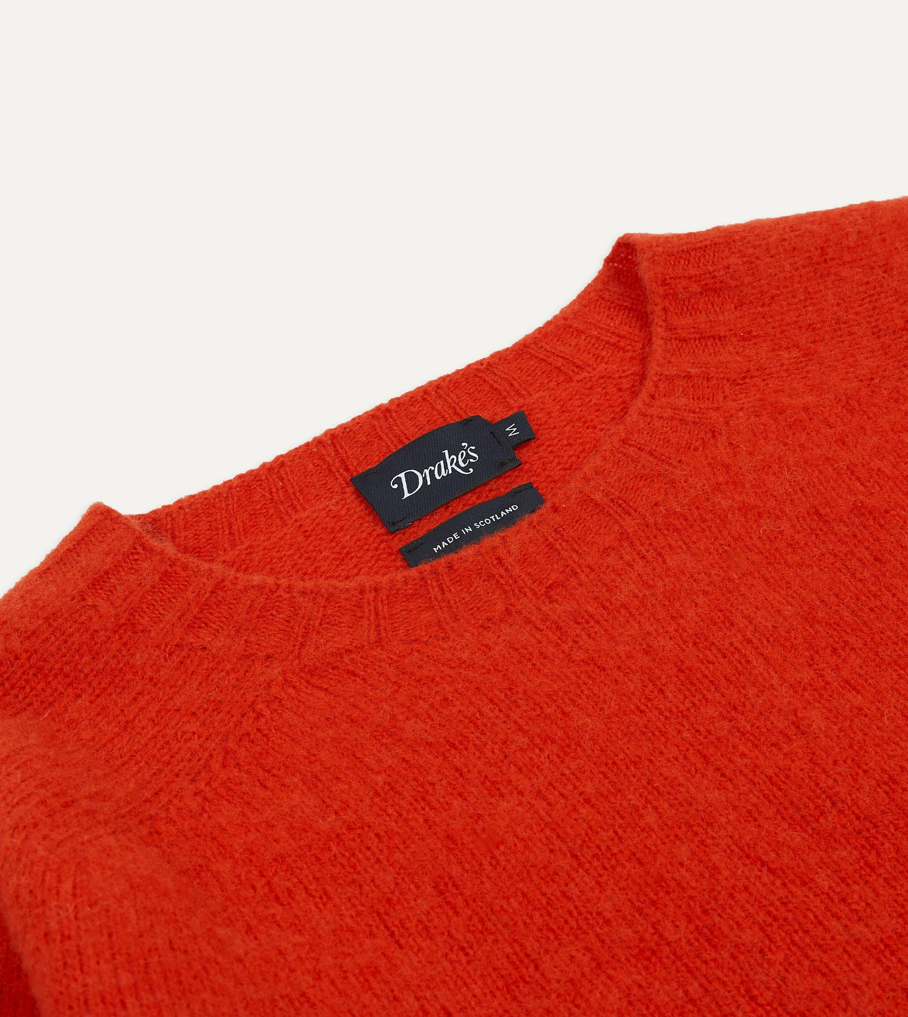 Red Brushed Shetland Crew Neck Jumper Fresh Layer