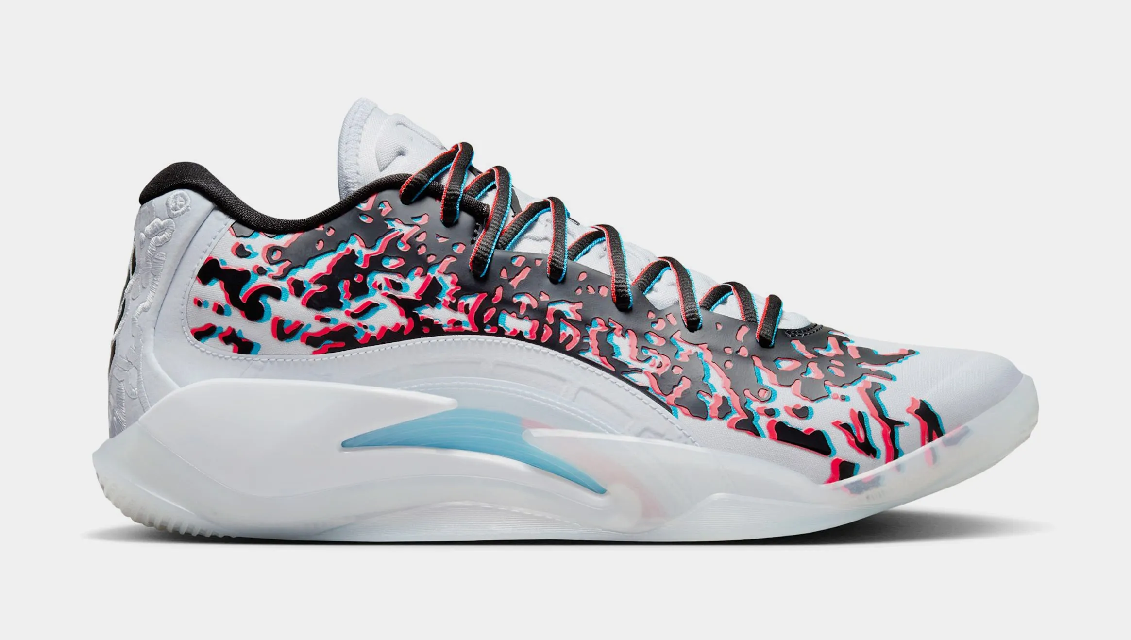 Zion 3 Z-3D Mens Basketball Shoes (Football Grey/Black/Flash Crimson/Chlorine Blue) Thermal Regulating Lining Zero Drop Platform