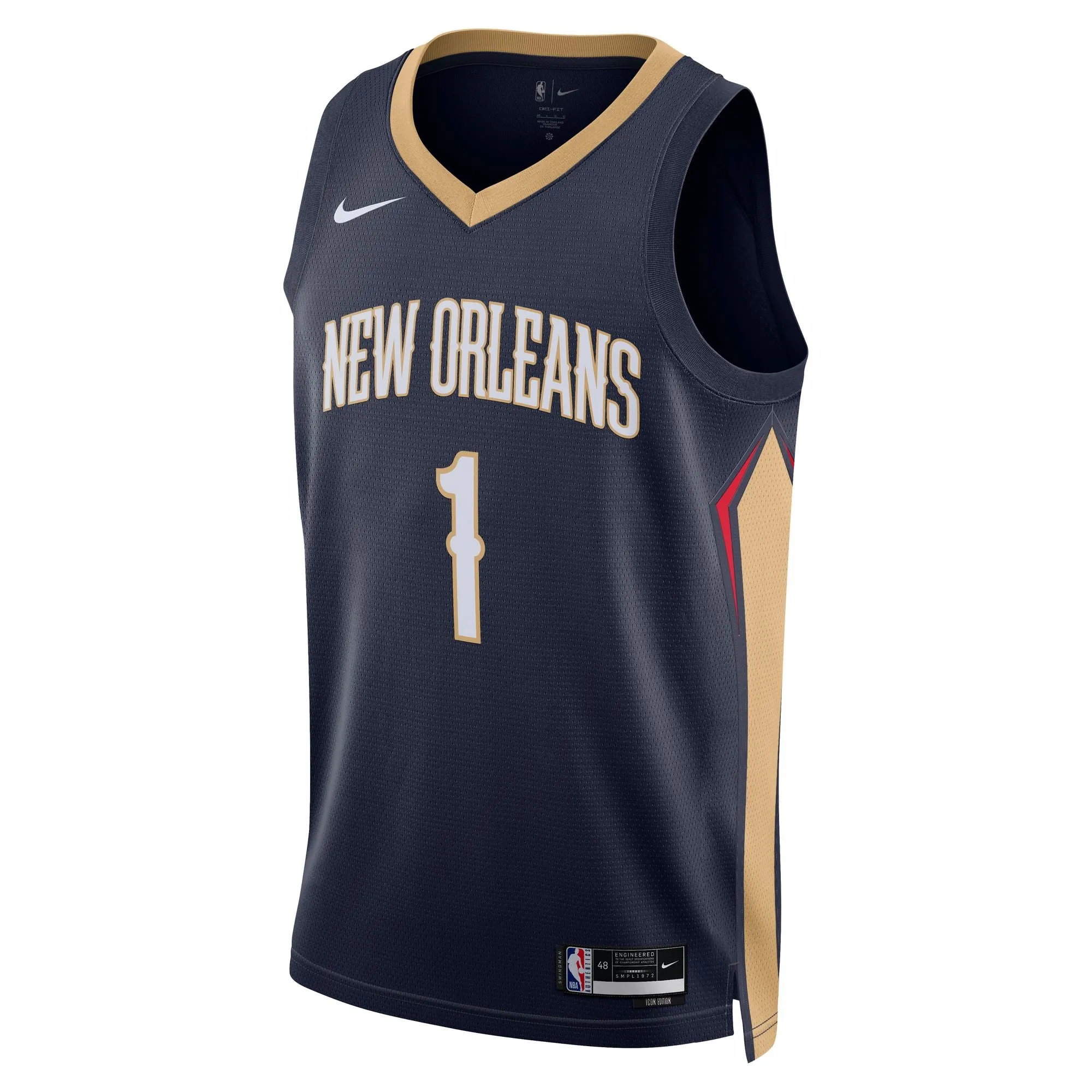 Zion Williamson New Orleans Pelican Icon Edition 22/23 Nike NBA Swingman Jersey Weekend Wear