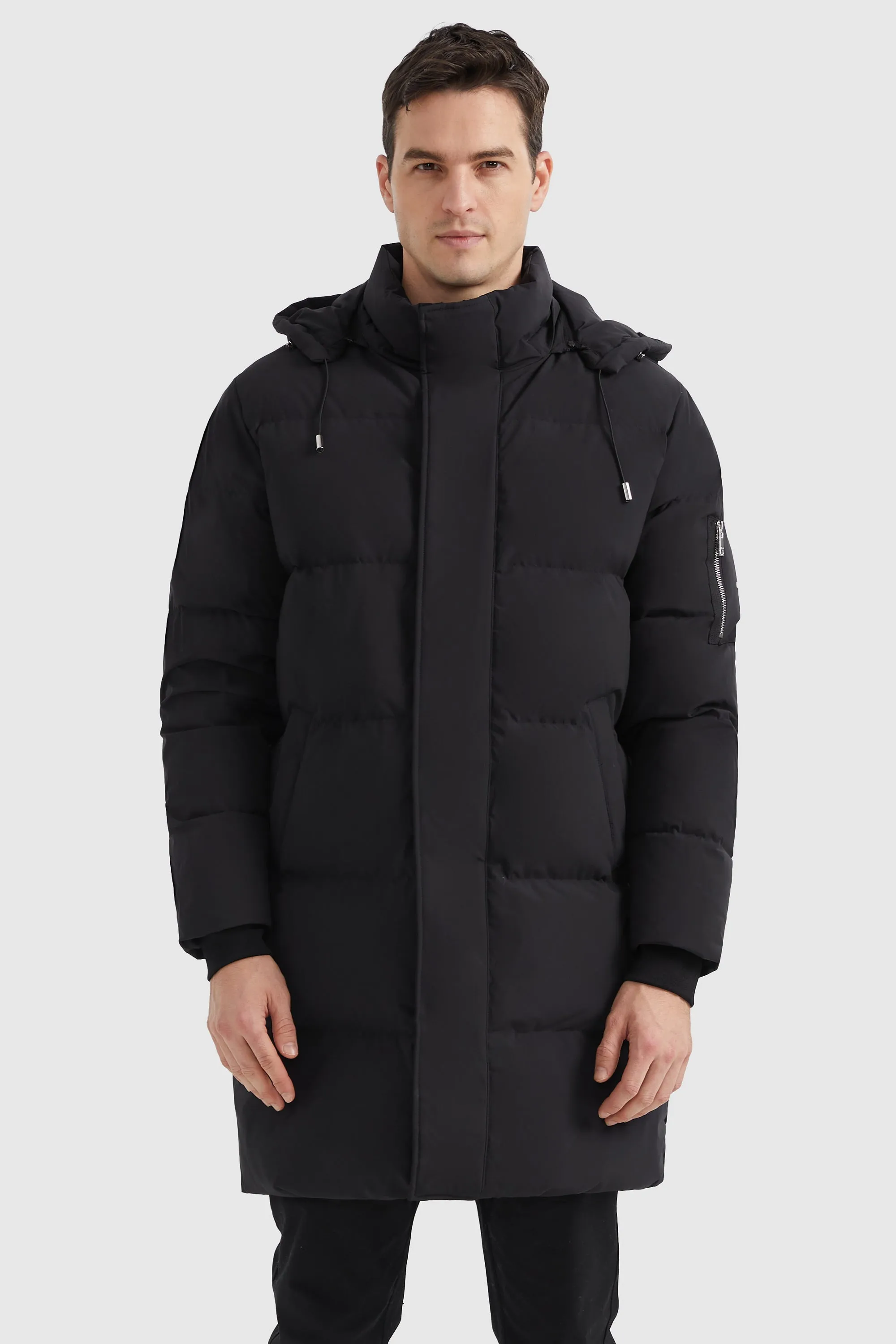 Teflon coating Casual Staple Zip Up Snap Button Thickened Down Jacket